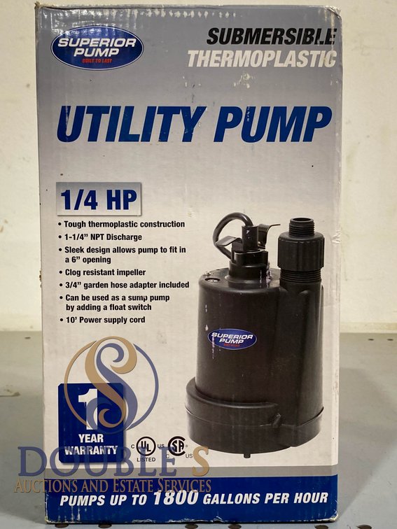 Superior Pump 1/4 HP Submersible Utility Pump with Thermoplastic Construction
