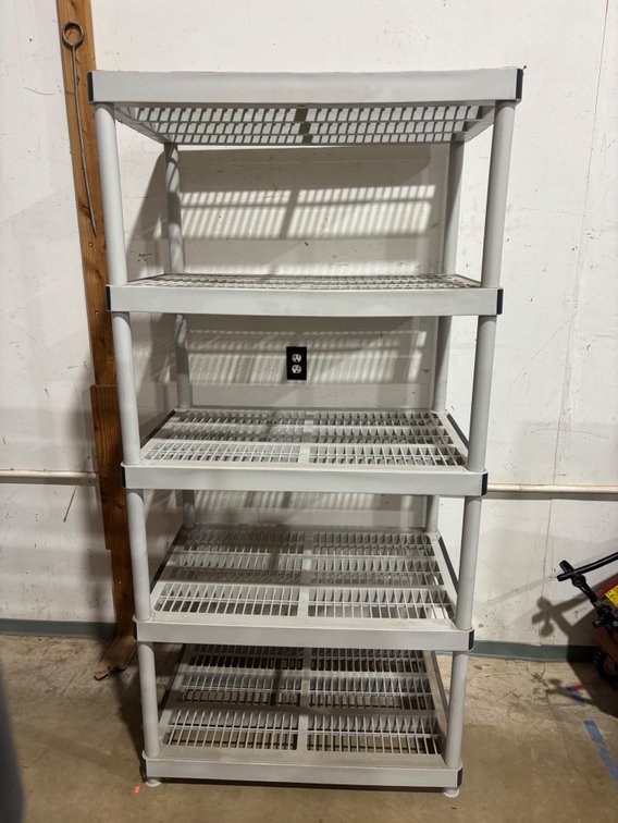 Plastic Four-Tier Storage Shelving Unit