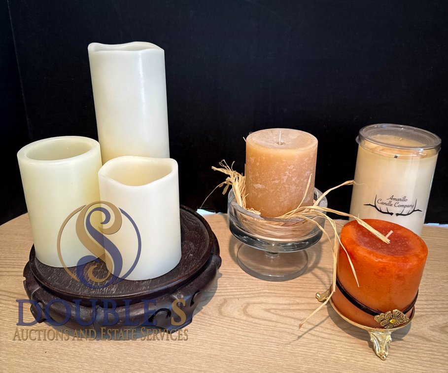 Real and Faux Candles with Holders