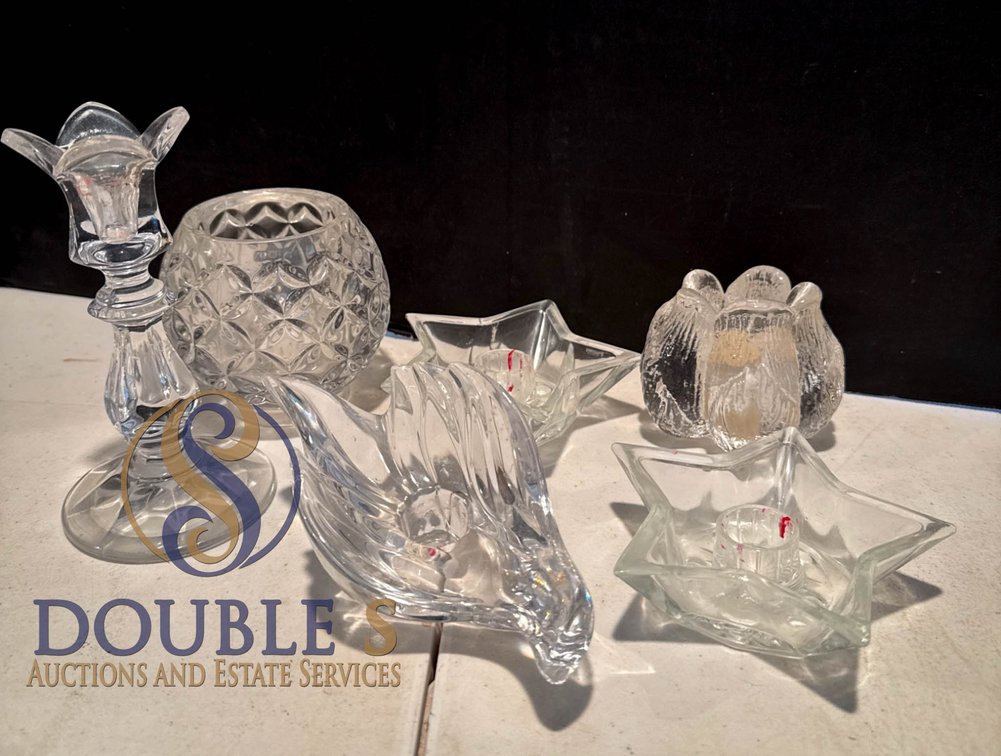 Glass Candle Holders in Mixed Designs