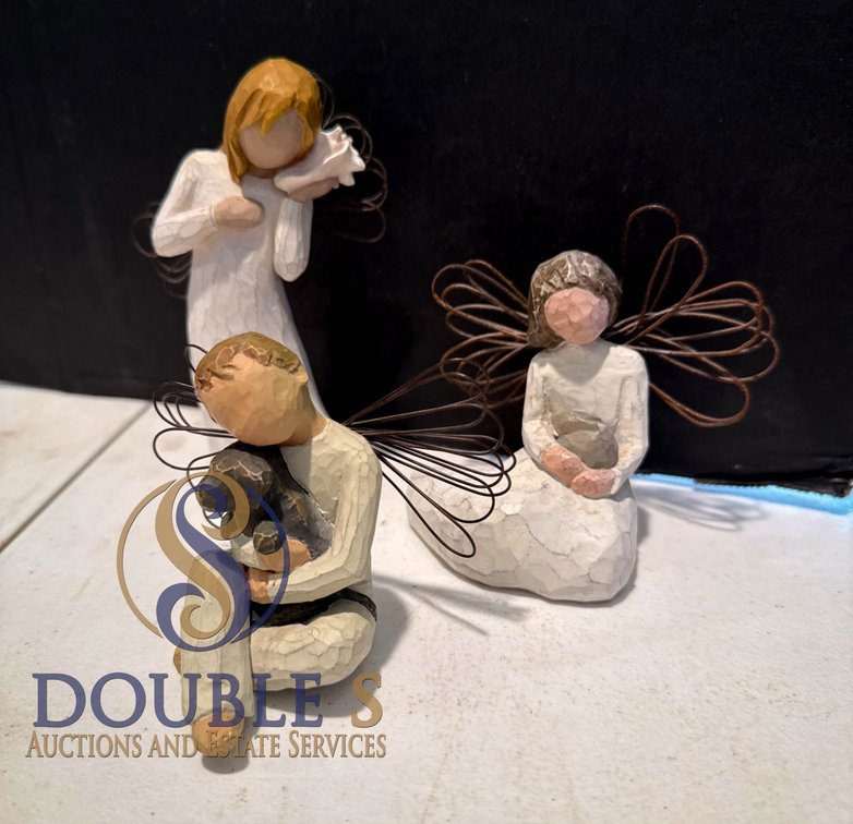 3 Willow Tree Figurines Featuring Angelic Figures