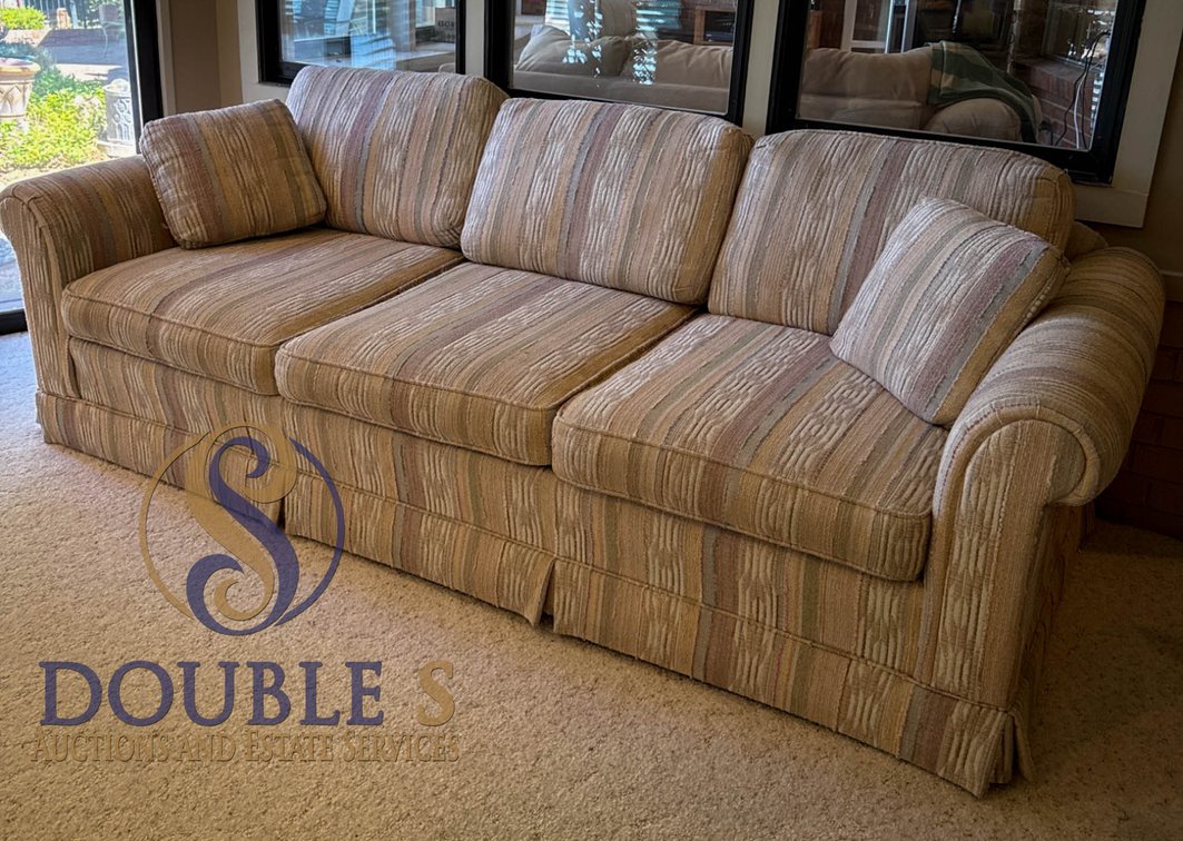 88-Inch Upholstered Sleeper Sofa with Rolled Arms and Skirted Base