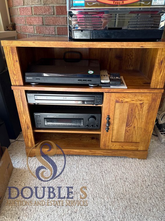 Media Console Cabinet, Faux Wood, 32×20×29 Inches