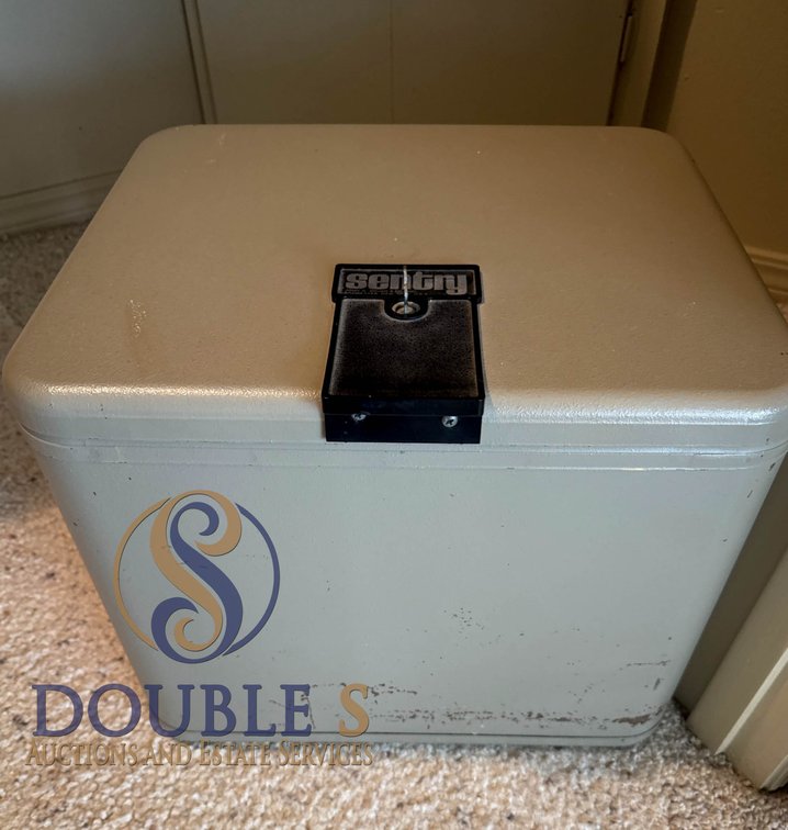 Gray SentrySafe Fireproof and Waterproof Safe with Locking Mechanism