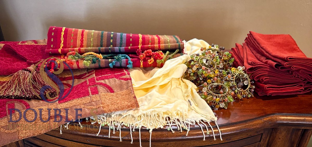 Table Linens with Beaded Napkin Rings