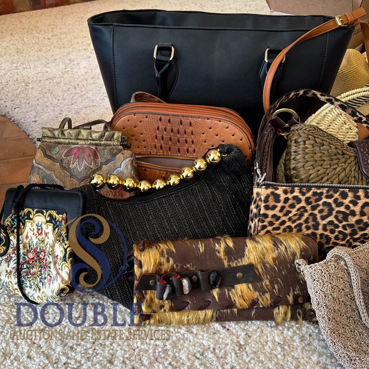 Women's Handbags and Clutches in Various Designs and Materials