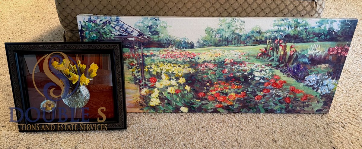 Framed Still Life and Floral Landscape Print Set