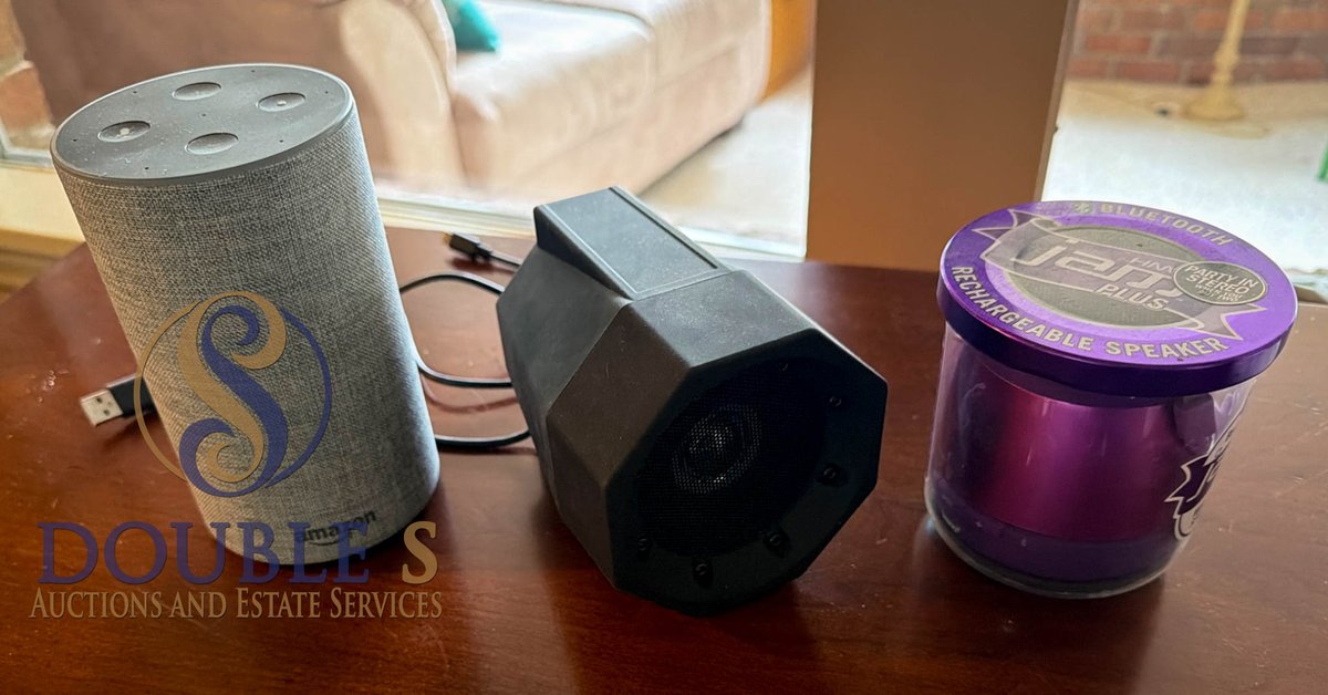 Amazon Echo, Hexagon-Shaped Speaker, and Jam Plus Bluetooth Wireless Speaker