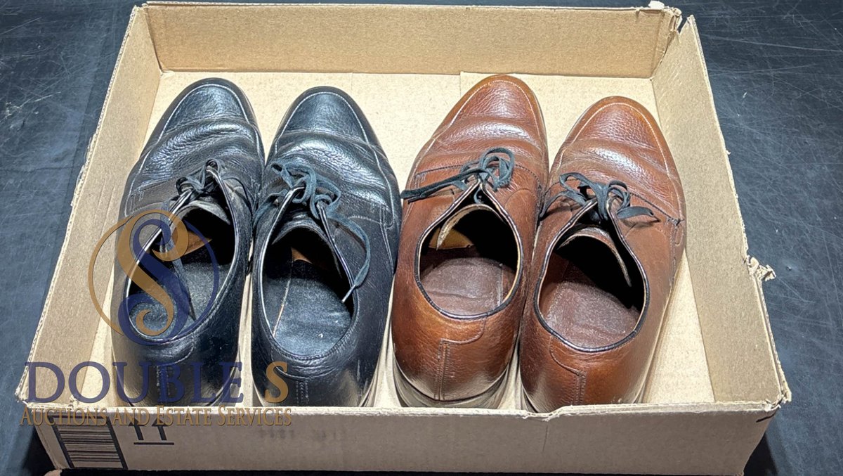 Two Pairs of Men's Dress Shoes, Both 9 1/2, Including Stacy Adams