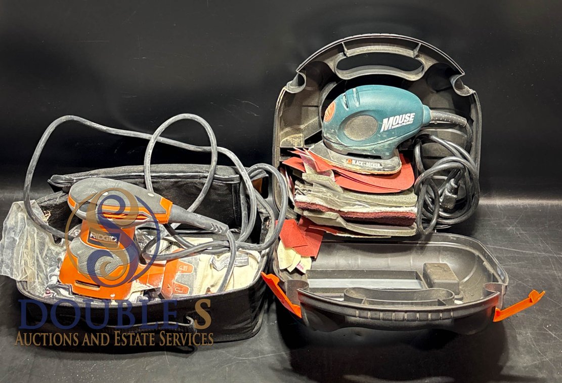 Black & Decker Mouse and Ridgid Detail Sanders with Cases