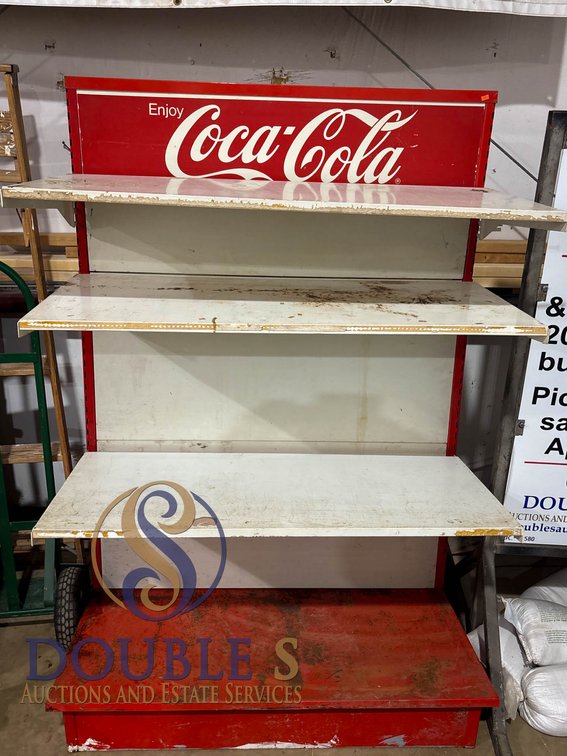Metal Coca-Cola Display Shelf Unit with Four Tiers, L=29” W=48” H=69”