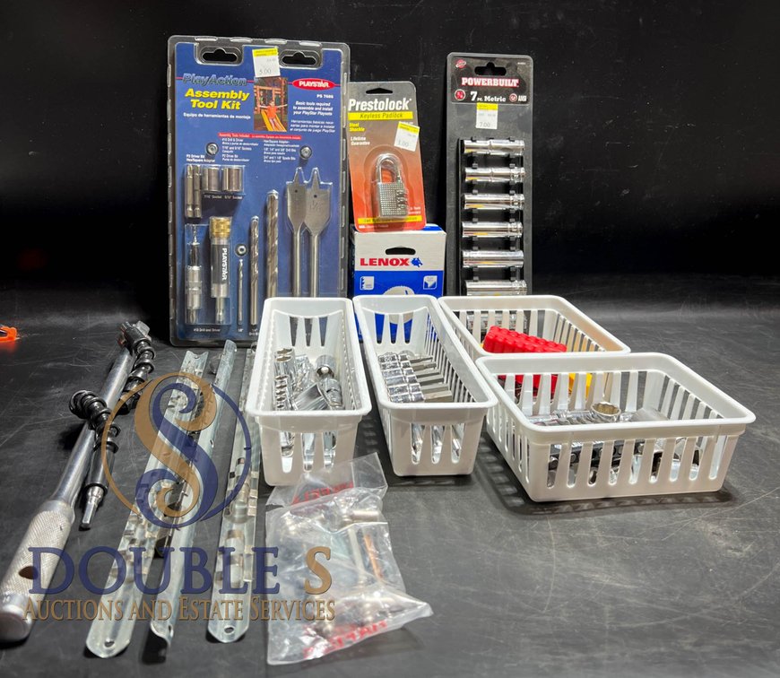Tools and Hardware, Including Playstar Assembly Kit, Powerbuilt Sockets, and Accessories