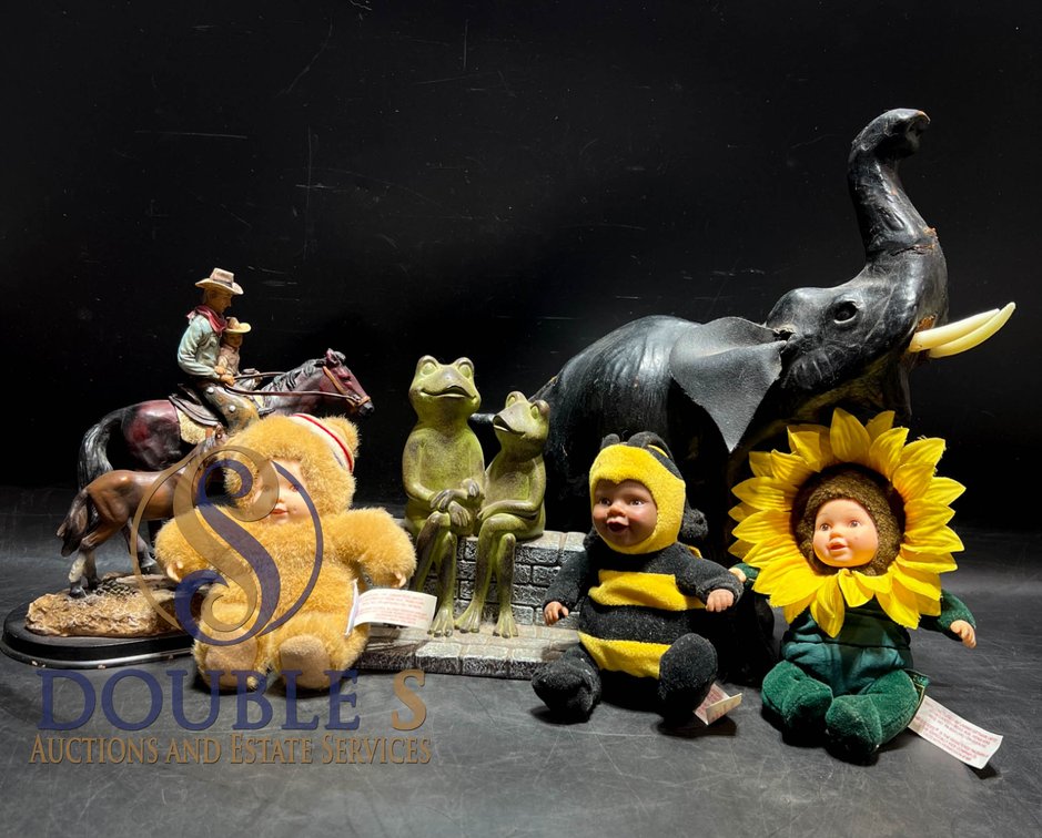 Painted Figurines and Anne Geddes Plush Dolls