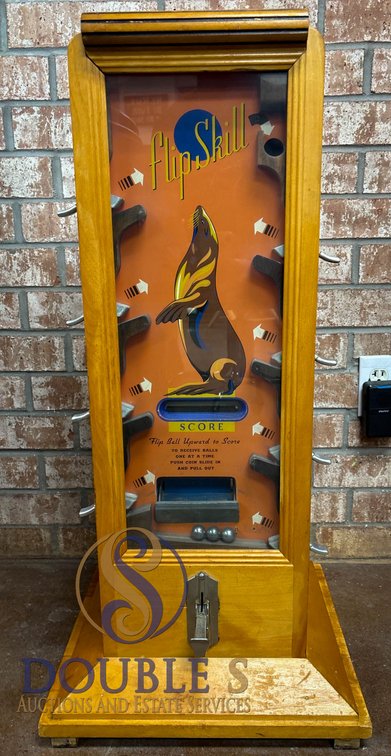 Wooden Coin-Operated Flip Skill Game