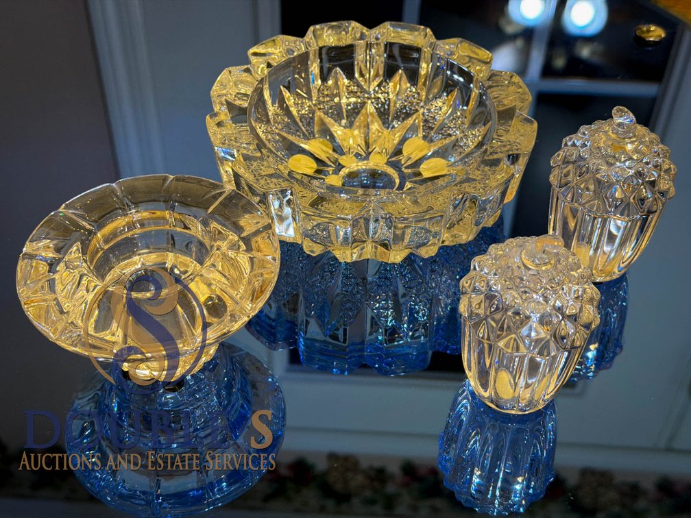 Shannon Crystal Tableware Set with Lidded Containers and Bowls