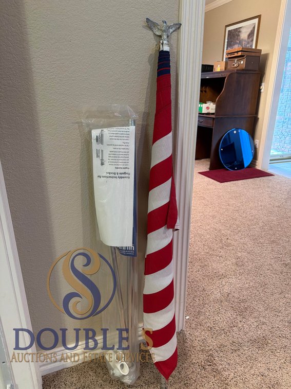 American flag and flag pole