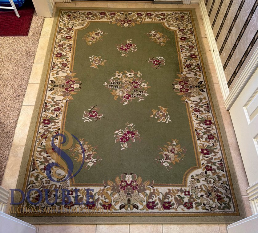 Rectangular Area Rug with Floral Pattern, 60” x 86”