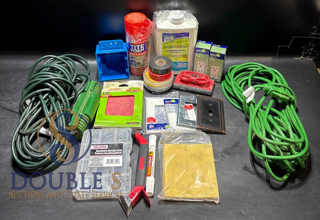 Electrical and Home Improvement Supplies Including Extension Cords and Tools