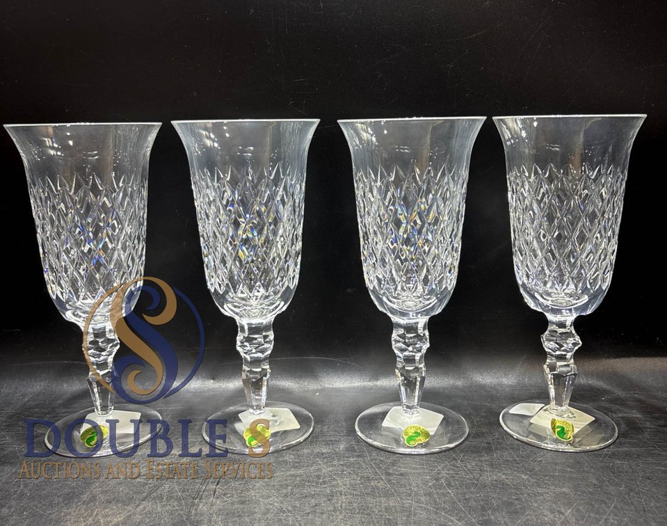 4 Waterford Crosshaven Lead Crystal Iced Beverage Glasses