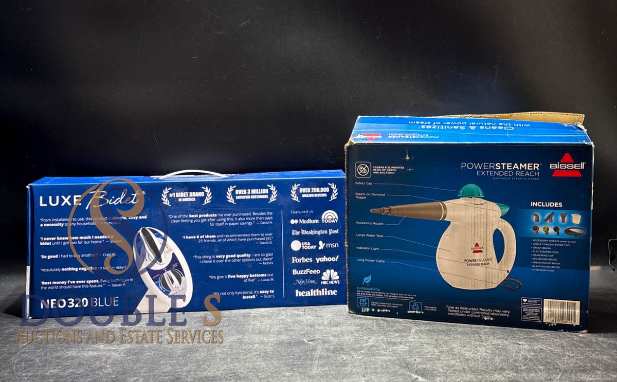 Bissell Power Steamer Extended Reach Model 39N7A and Luxe Bidet Neo 320 Blue