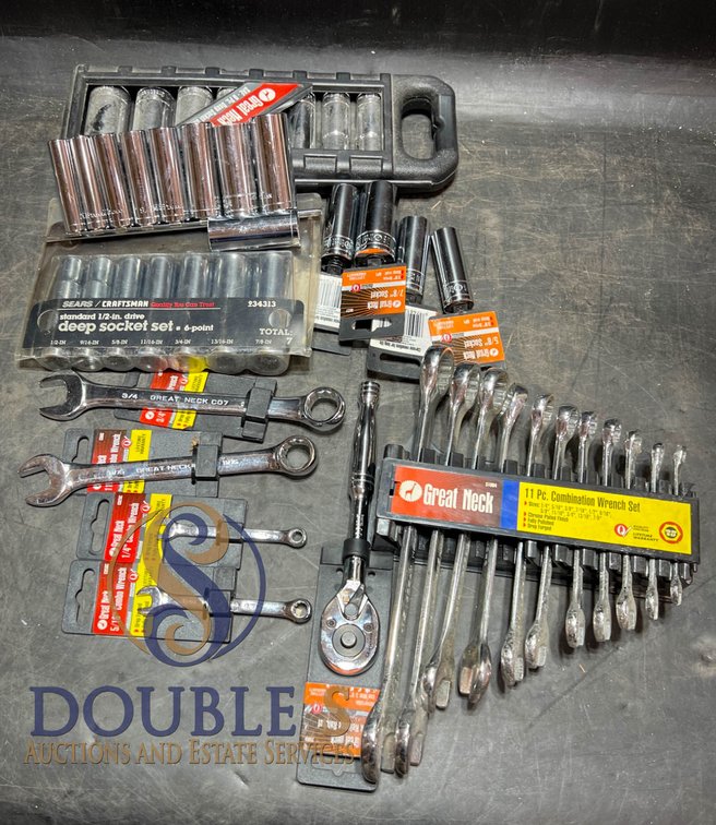 Mechanics' Tools Including Wrenches and Socket Sets