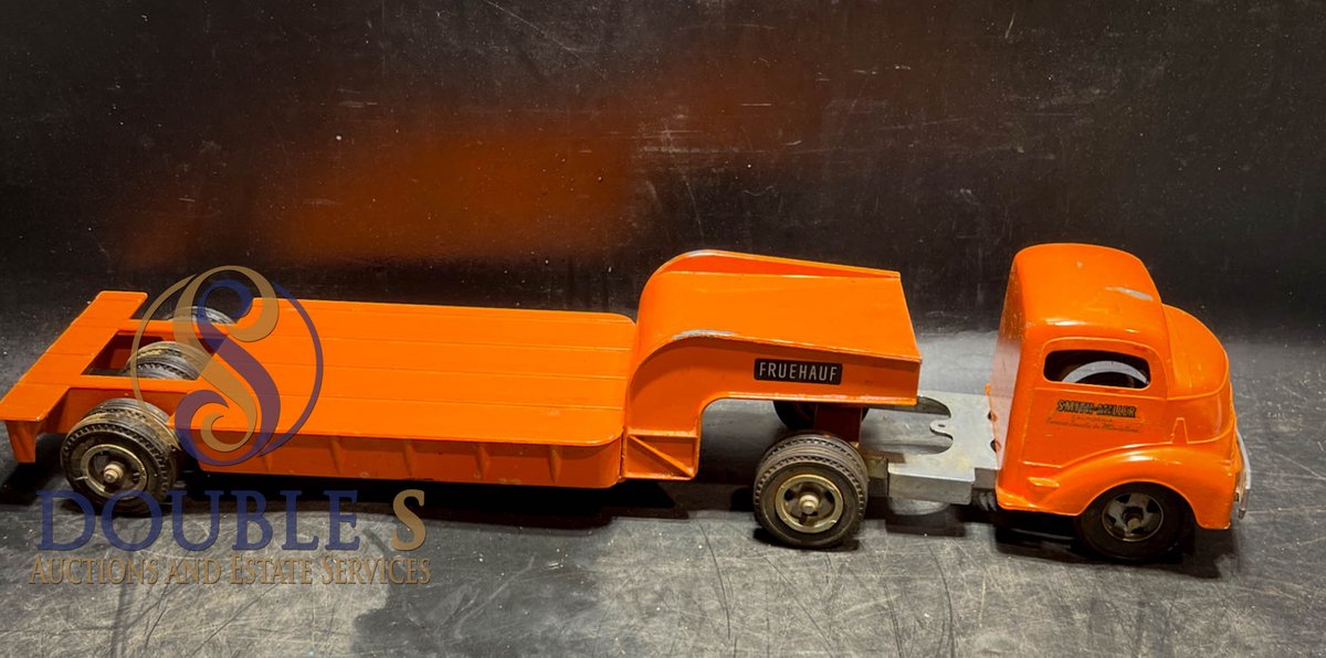 Smith-Miller Orange Fruehauf Semi Truck and Trailer
