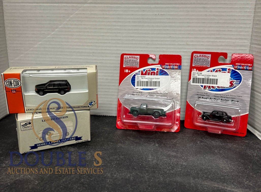 4 Diecast Model Vehicles Including Classic Metal Works and Liberty Classics