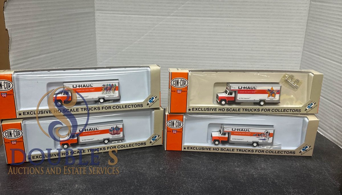 4 Concord Route 66 U-Haul Die-Cast Trucks Featuring TX, MA, KY, and WI