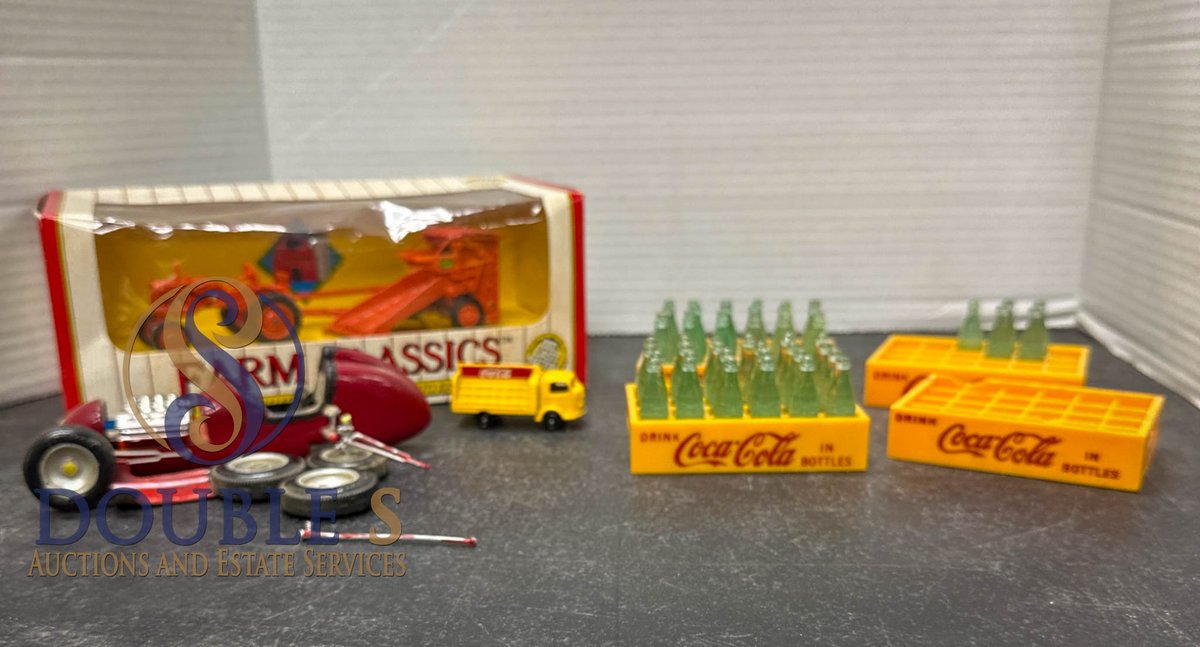 Miniature Coke Bottle Cases, Coca-Cola Truck, and Farm Classics Models