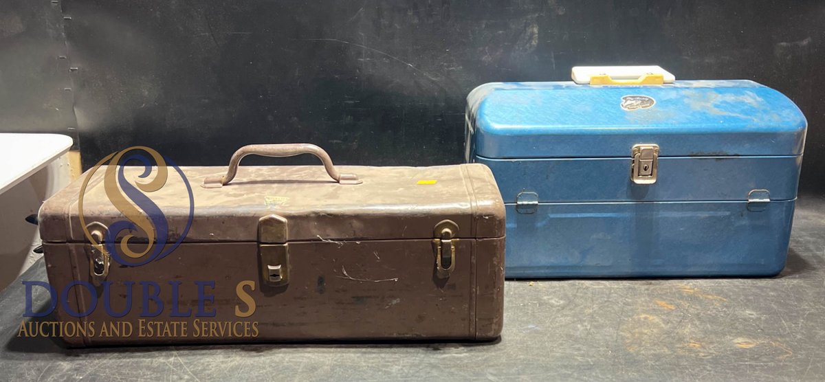 Metal Tackle Boxes with Assorted Fishing Accessories