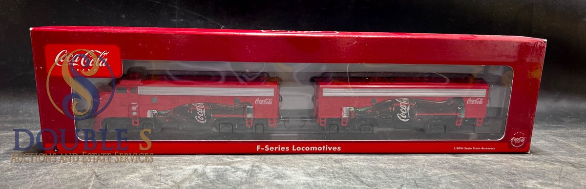 Coca-Cola F-Series Locomotive Model Train Set in Original Packaging