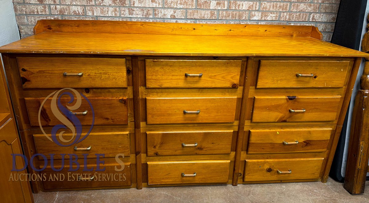 Wooden 12-Drawer Dresser