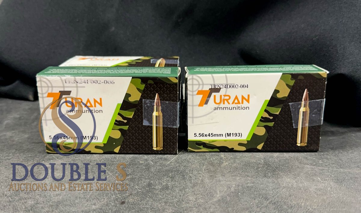 Five Boxes Turan 5.56x45mm M193 Ammunition- 150 rounds total