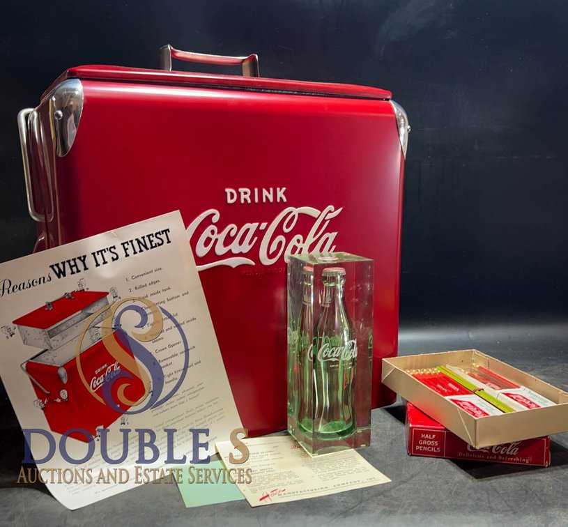 Coca-Cola Metal Cooler Set