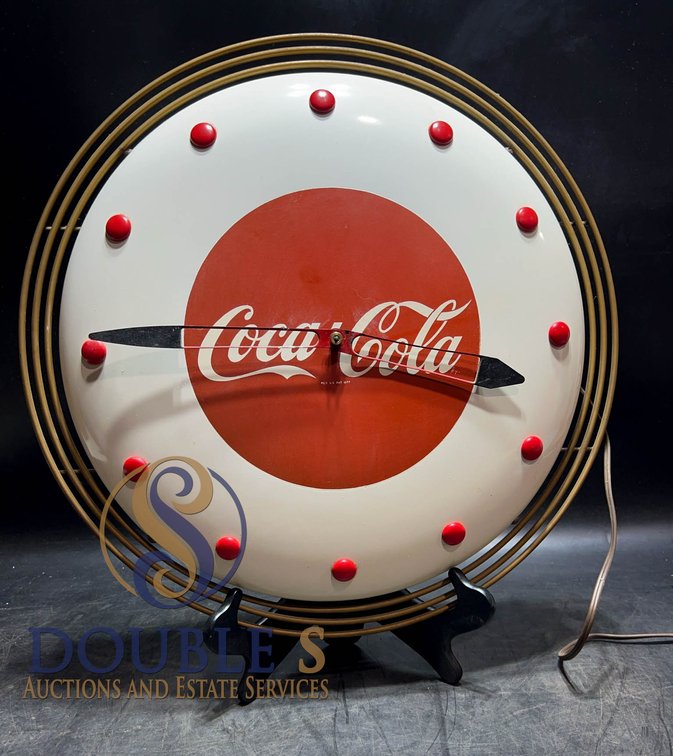Coca-Cola Enamel 18" Working Wall Clock