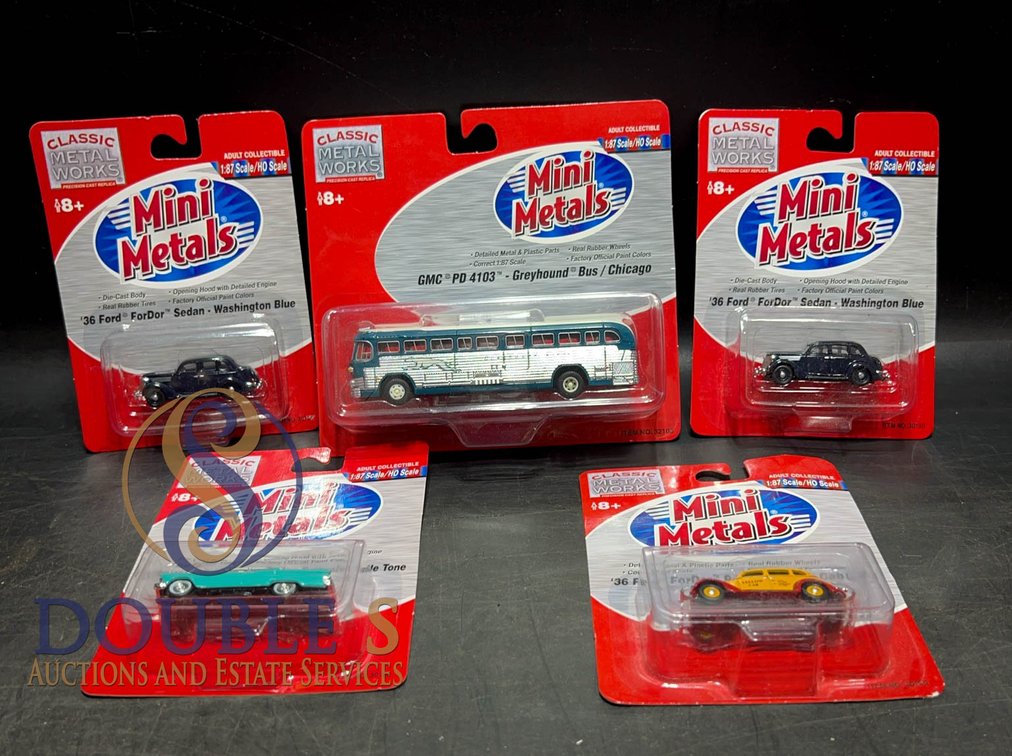 Mini Metals HO Scale Die-Cast Vehicle Lot