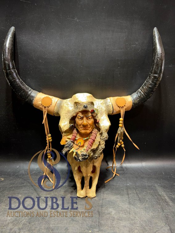 Decorative Buffalo Skull Wall Hanging