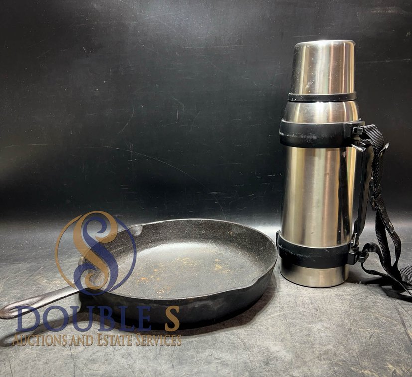 Cast Iron Skillet No. 10 and Stainless Thermo