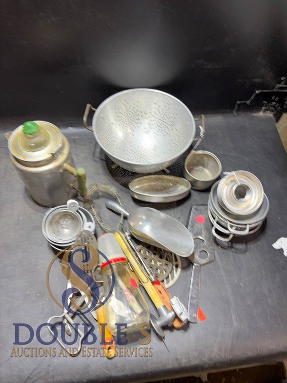 Metal and Glass Kitchenware Lot