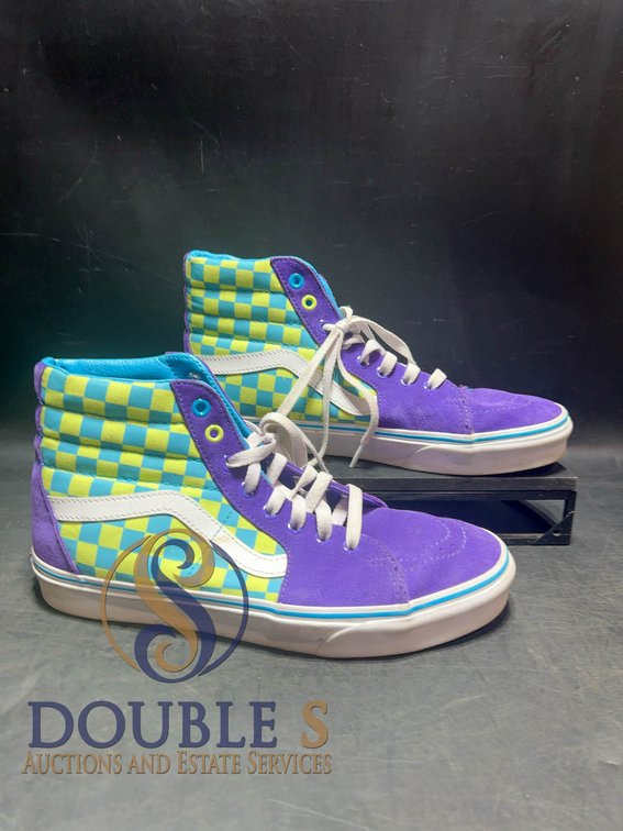 Vans Sk8-Hi Purple Checkerboard Sneakers