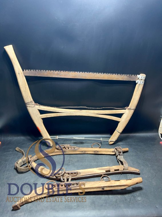 Wooden Bow Saw and Adjustable Wooden Hames