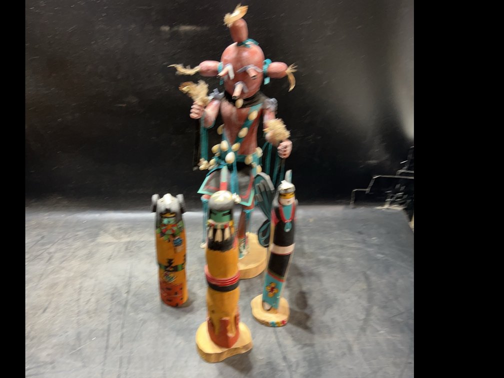 Four Carved and Painted Kachina Dolls
