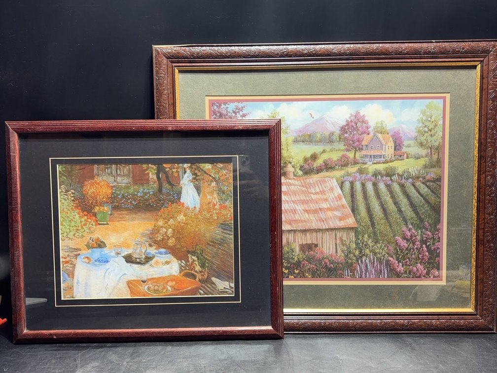 Framed Country and Garden Art Prints, Pair