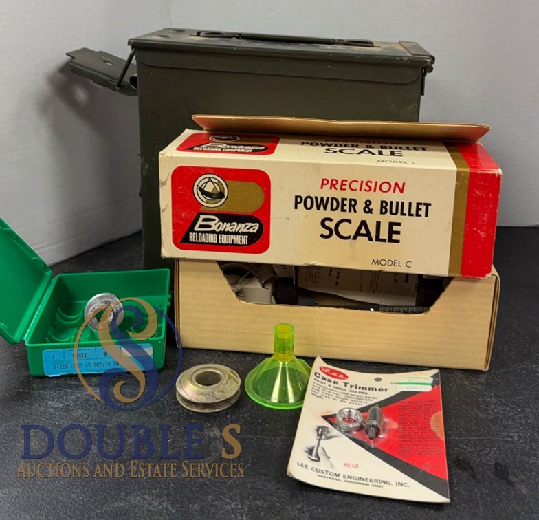 Reloading Tools Lot With Ammo Can Storage