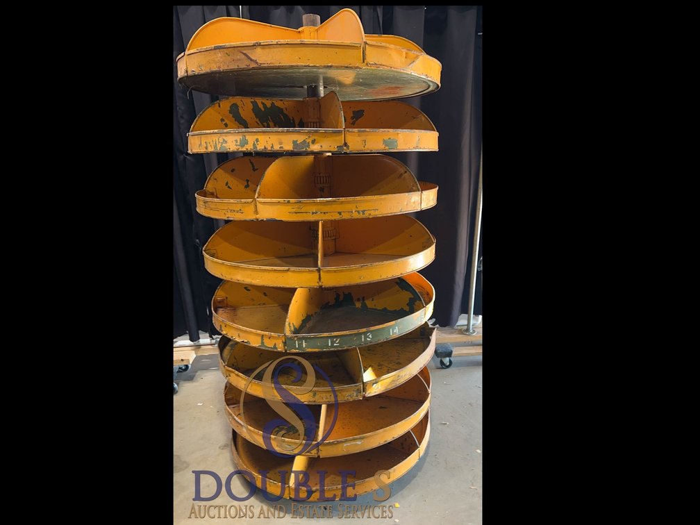 Rotating Metal Bin Storage Unit