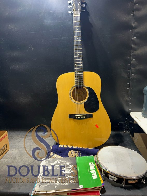 Acoustic Guitar, Drumhead, Music Sheets, Okeh