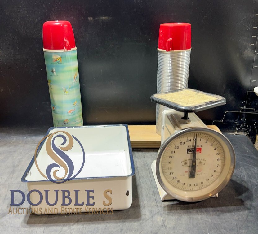Kitchen Lot with Scale and Thermoses