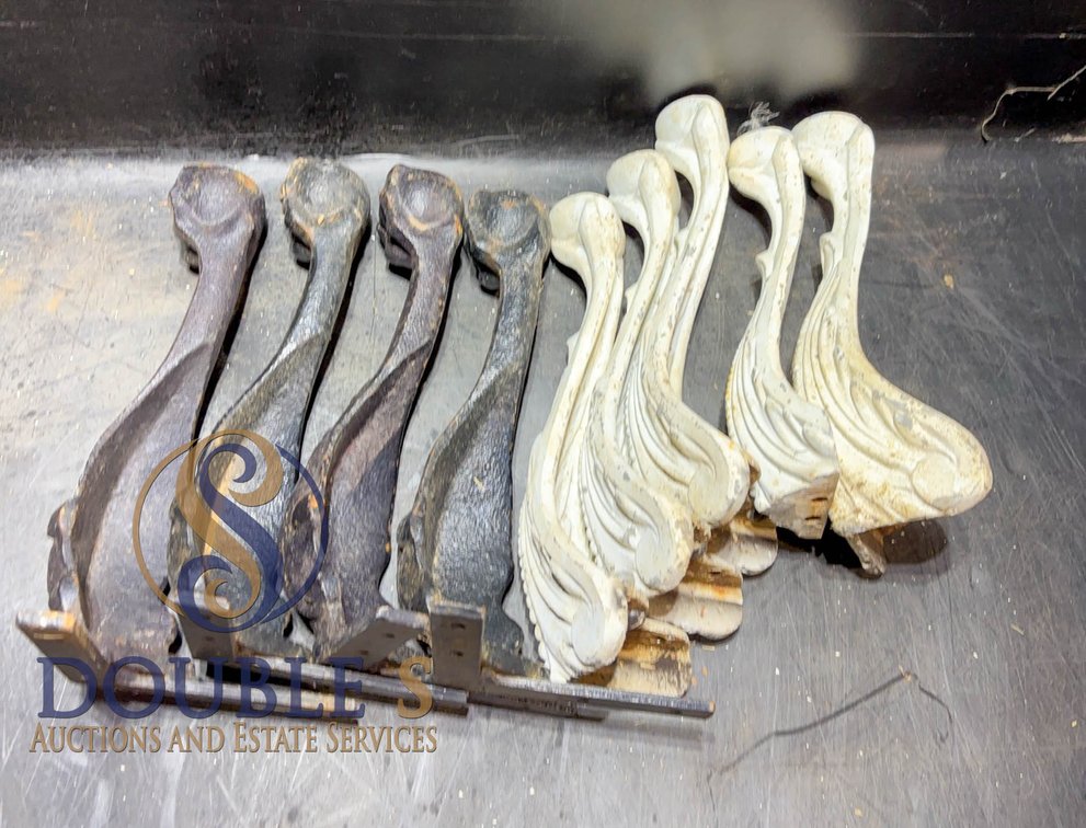 Eight Cast Iron Clawfoot Tub Feet
