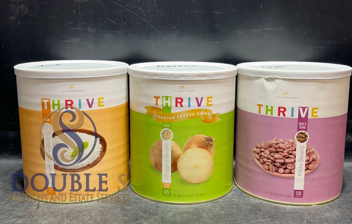 Thrive Food Storage Cans: Rice, Onions, Beans