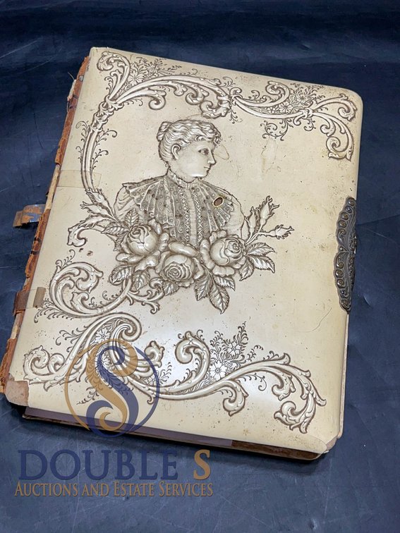 Celluloid-Covered Photo Album With Metal Clad